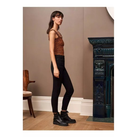 La Ligne Vera Cognac Tiger Smocked Tank Top - Picture 2 of 11